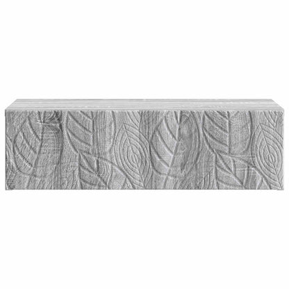 Tavolino da Parete Laterale Sonoma grigio 59 x 34,5 x 17 cm | homemem39