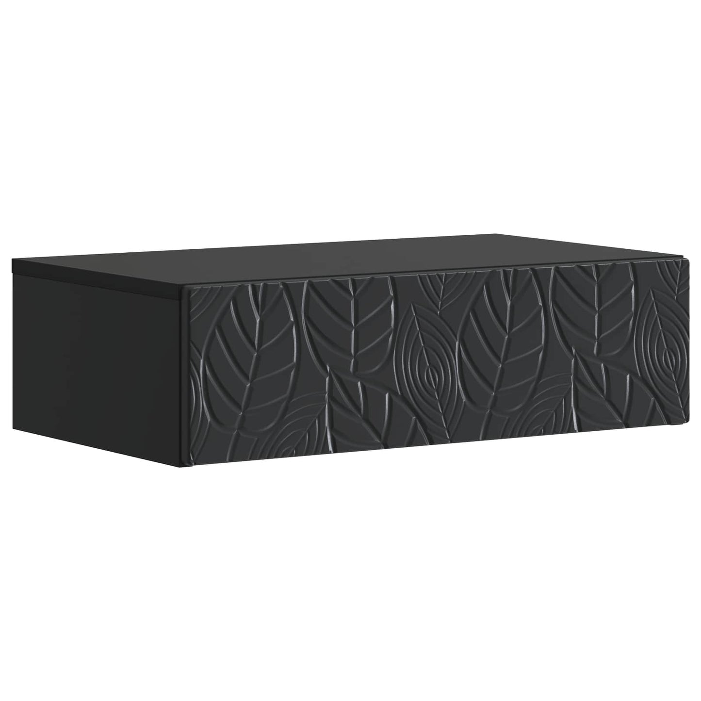 Tavolino da Parete Laterale Nero 87,5 x 34,5 x 17 cm
