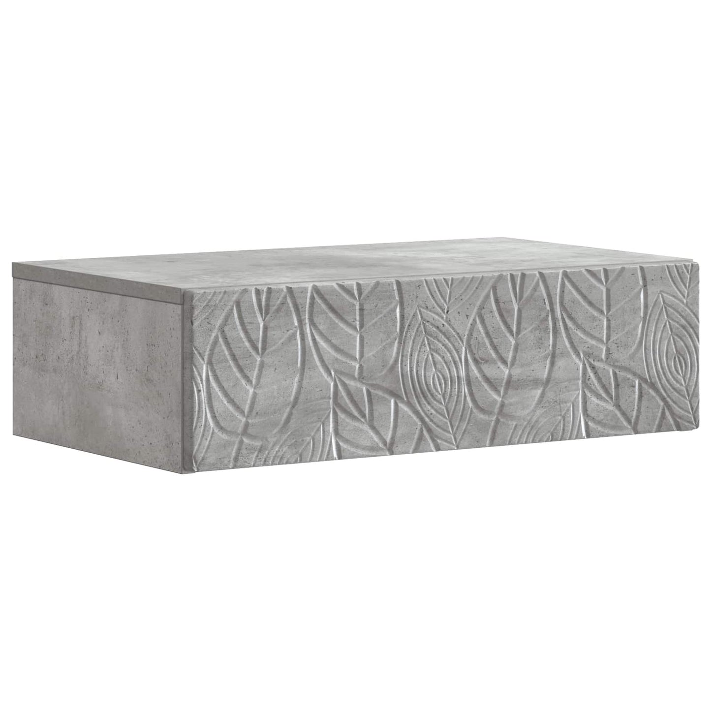 Tavolino da Parete Laterale Grigio Cemento 87,5 x 34,5 x 17 cm | homemem39
