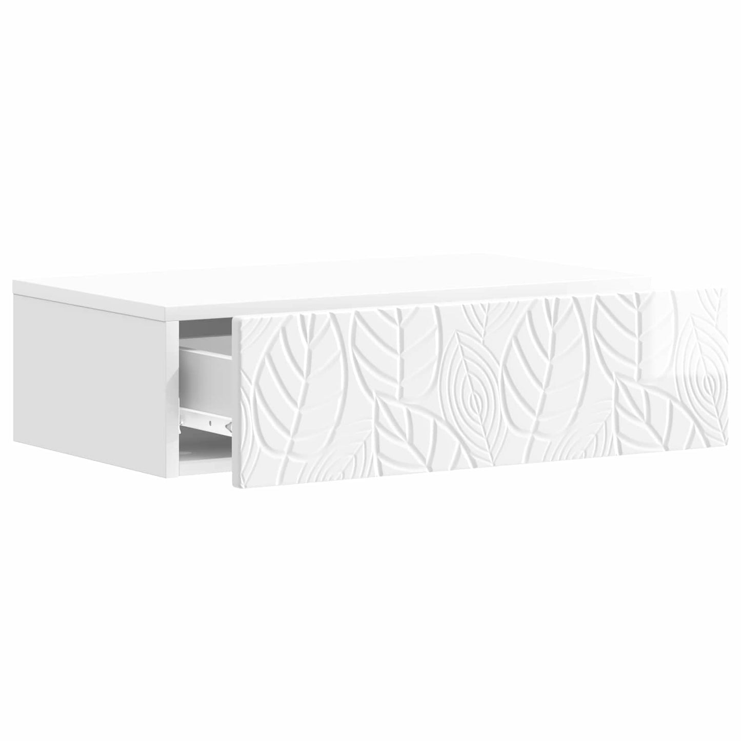 Tavolino da Parete Laterale Bianco Lucido 87,5 x 34,5 x 17 cm | homemem39