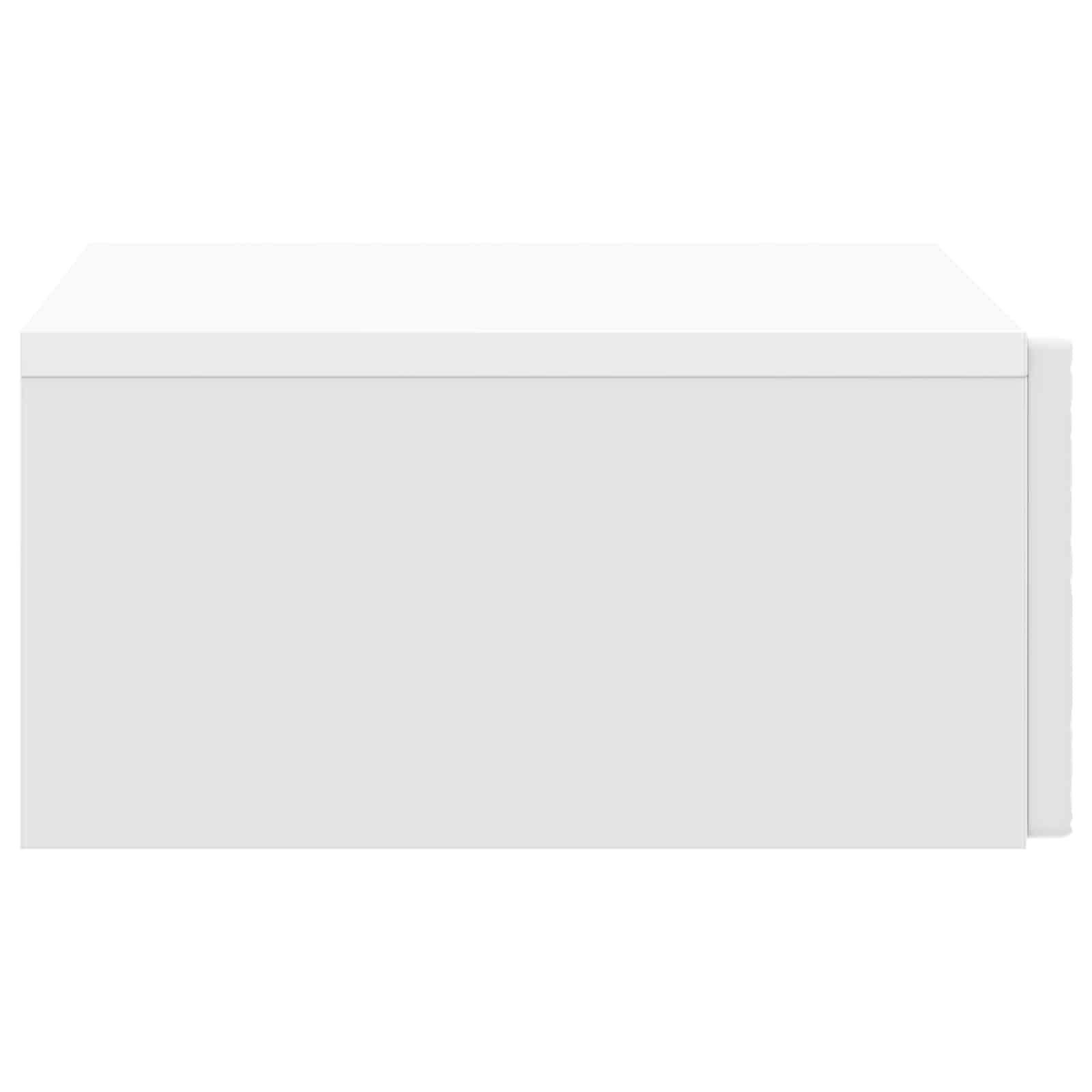 Tavolino da Parete Laterale Bianco Lucido 87,5 x 34,5 x 17 cm | homemem39