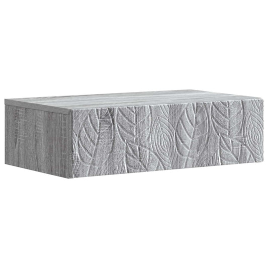 Tavolino da Parete Laterale Sonoma grigio 87,5 x 34,5 x 17 cm | homemem39