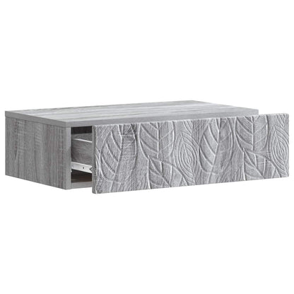 Tavolino da Parete Laterale Sonoma grigio 87,5 x 34,5 x 17 cm | homemem39