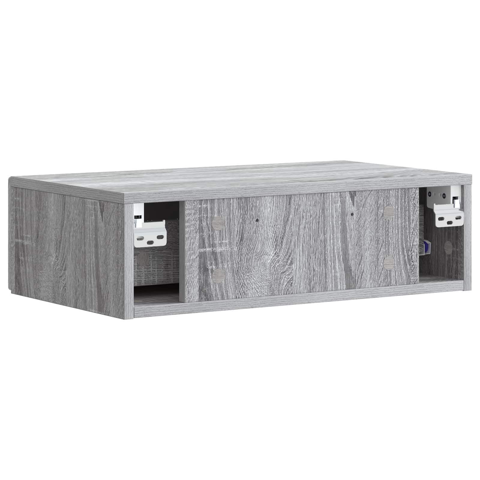 Tavolino da Parete Laterale Sonoma grigio 87,5 x 34,5 x 17 cm | homemem39