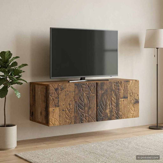 Mobile Porta TV da Muro 78,5 x 41 x 30 cm Legno antico | homemem39