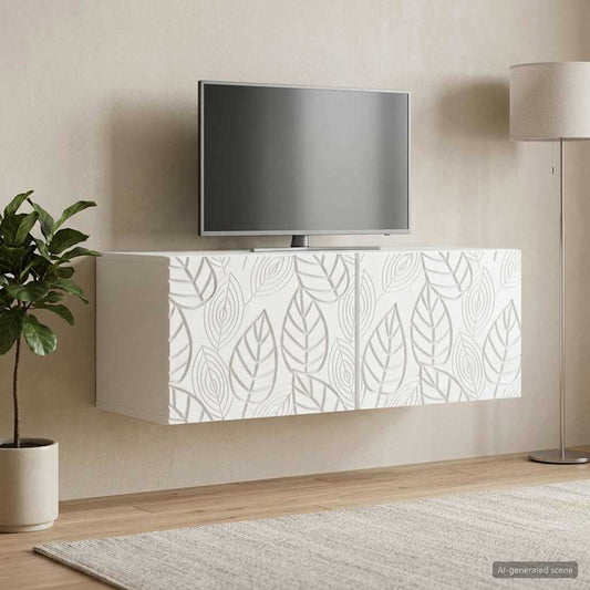Mobile Porta TV da Muro 98 x 41 x 30 cm Bianco | homemem39