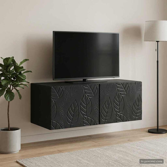 Mobile Porta TV da Muro 98 x 41 x 30 cm Nero | homemem39