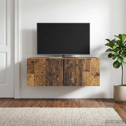 Mobile Porta TV da Muro 98 x 31 cm Legno antico | homemem39