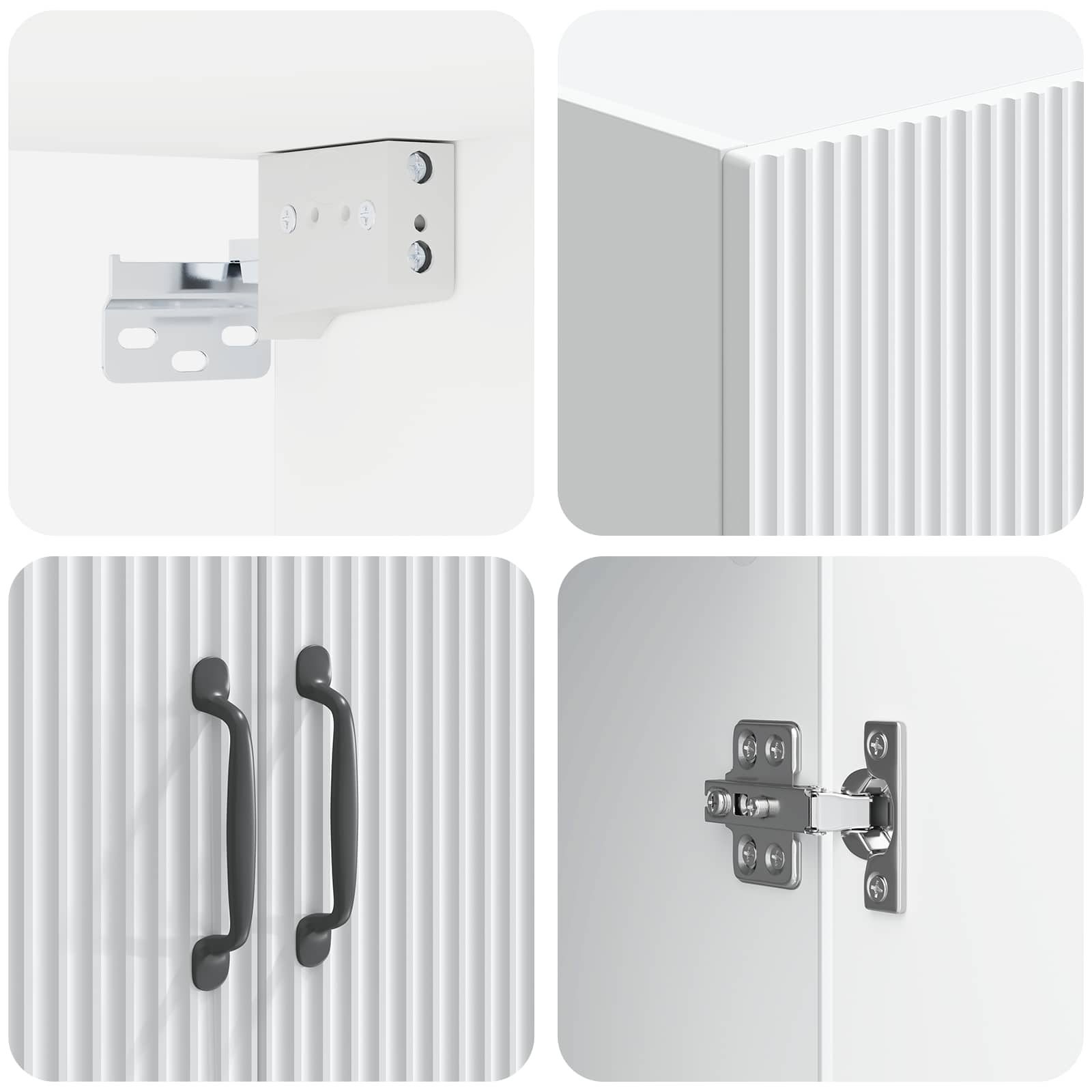 Mobiletto a muro Bianco 66 x 34,5 x 90 cm Legno ingegnerizzato | homemem39