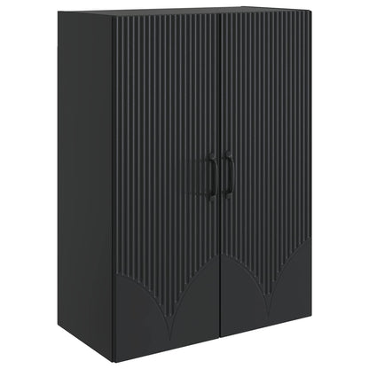 Mobiletto a muro Nero 66 x 34,5 x 90 cm Legno ingegnerizzato | homemem39