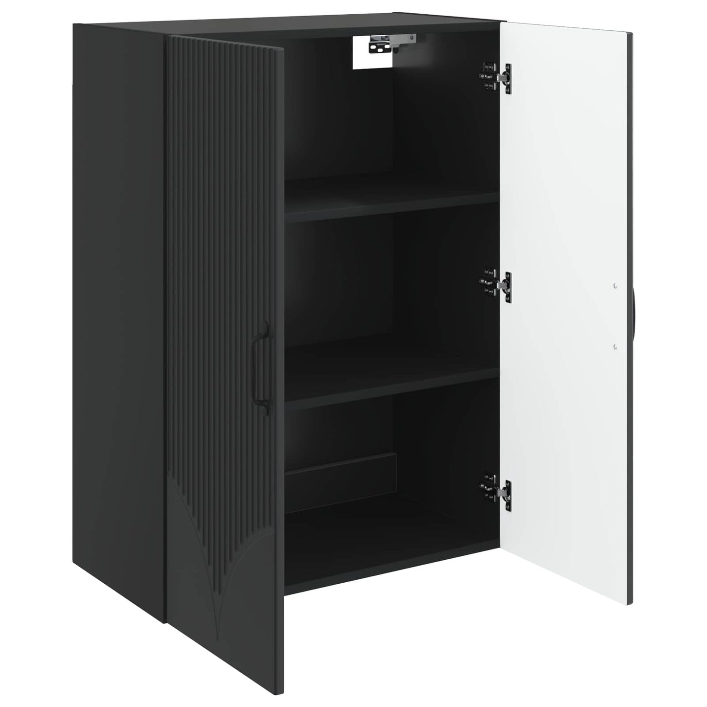 Mobiletto a muro Nero 66 x 34,5 x 90 cm Legno ingegnerizzato | homemem39