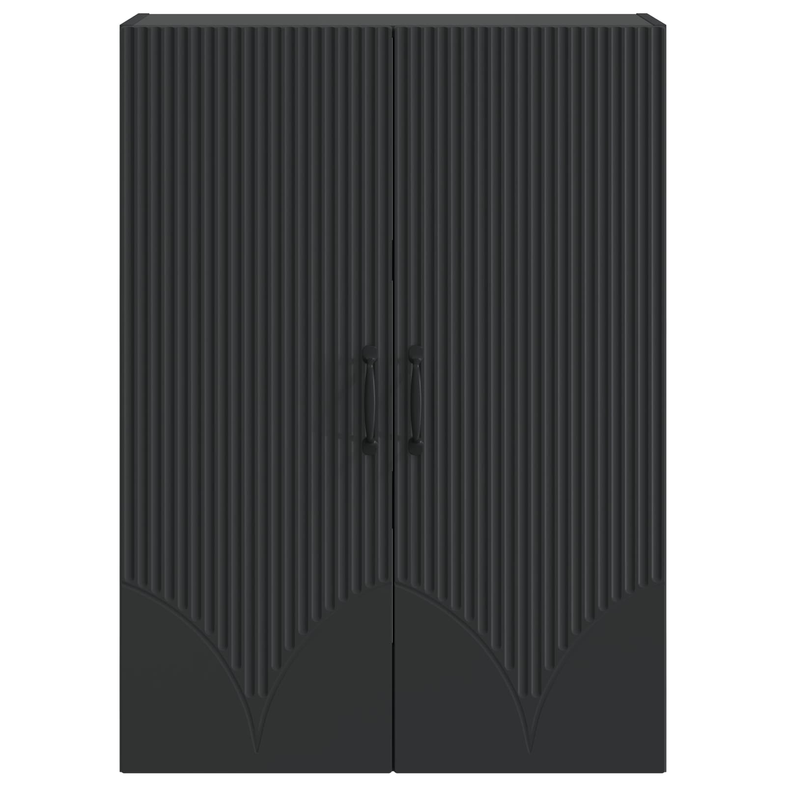Mobiletto a muro Nero 66 x 34,5 x 90 cm Legno ingegnerizzato | homemem39