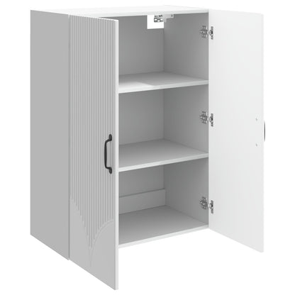 Mobiletto a muro Bianco Lucido 66 x 34,5 x 90 cm