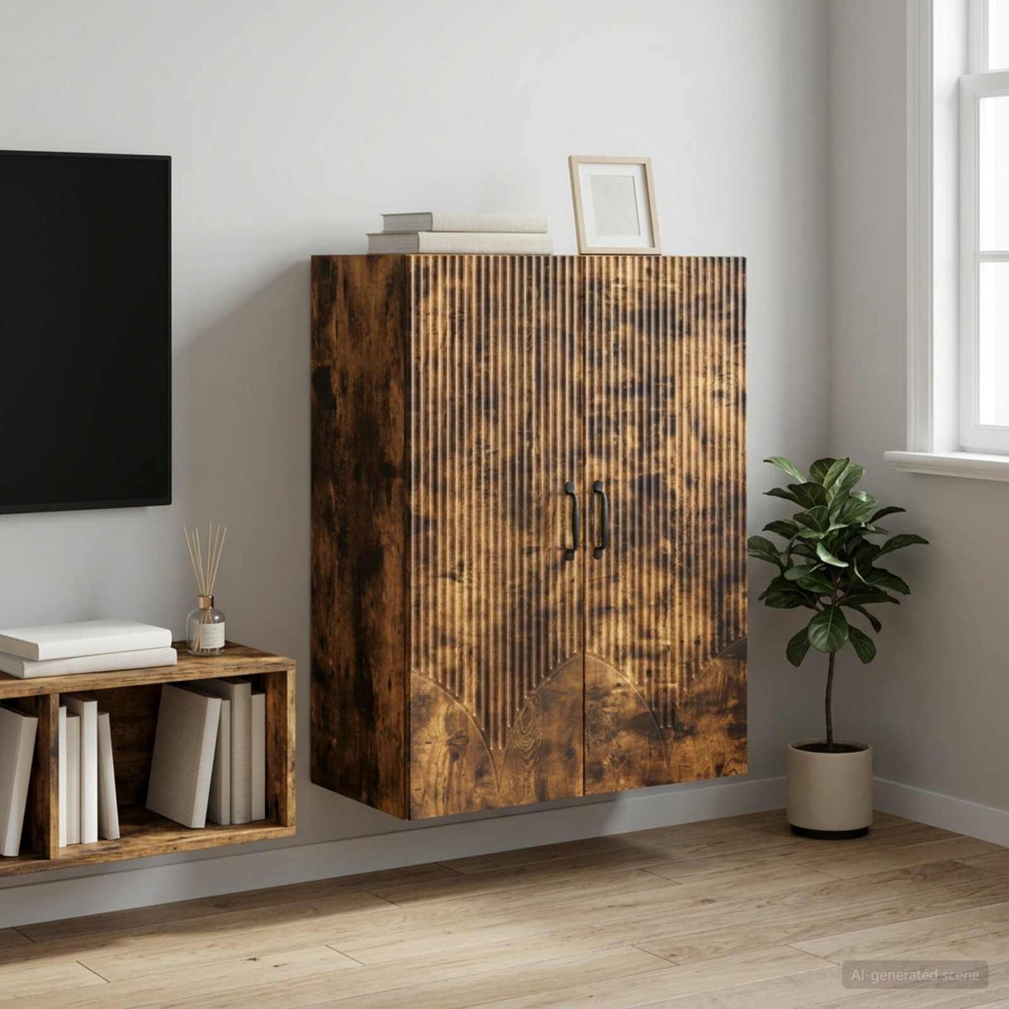 Mobiletto a muro Rovere Fumo 66 x 34,5 x 90 cm | homemem39