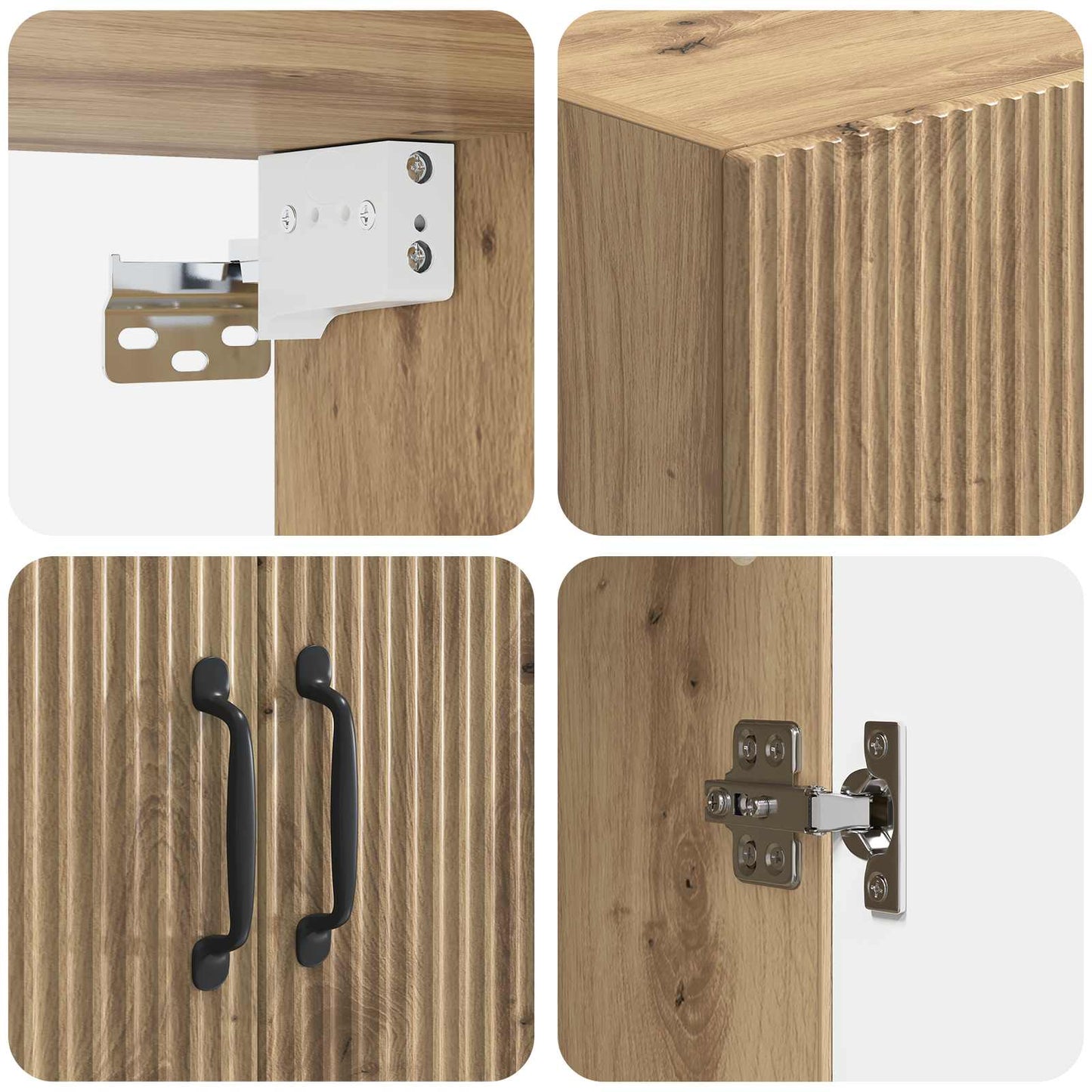 Mobiletto a muro Rovere Artigianale 66 x 34,5 x 90 cm | homemem39