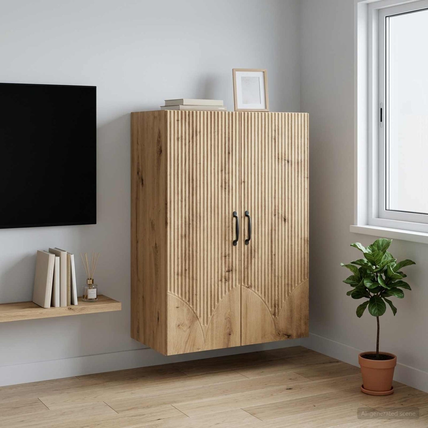 Mobiletto a muro 66 x 34,5 x 90 cm Legno ingegnerizzato | homemem39