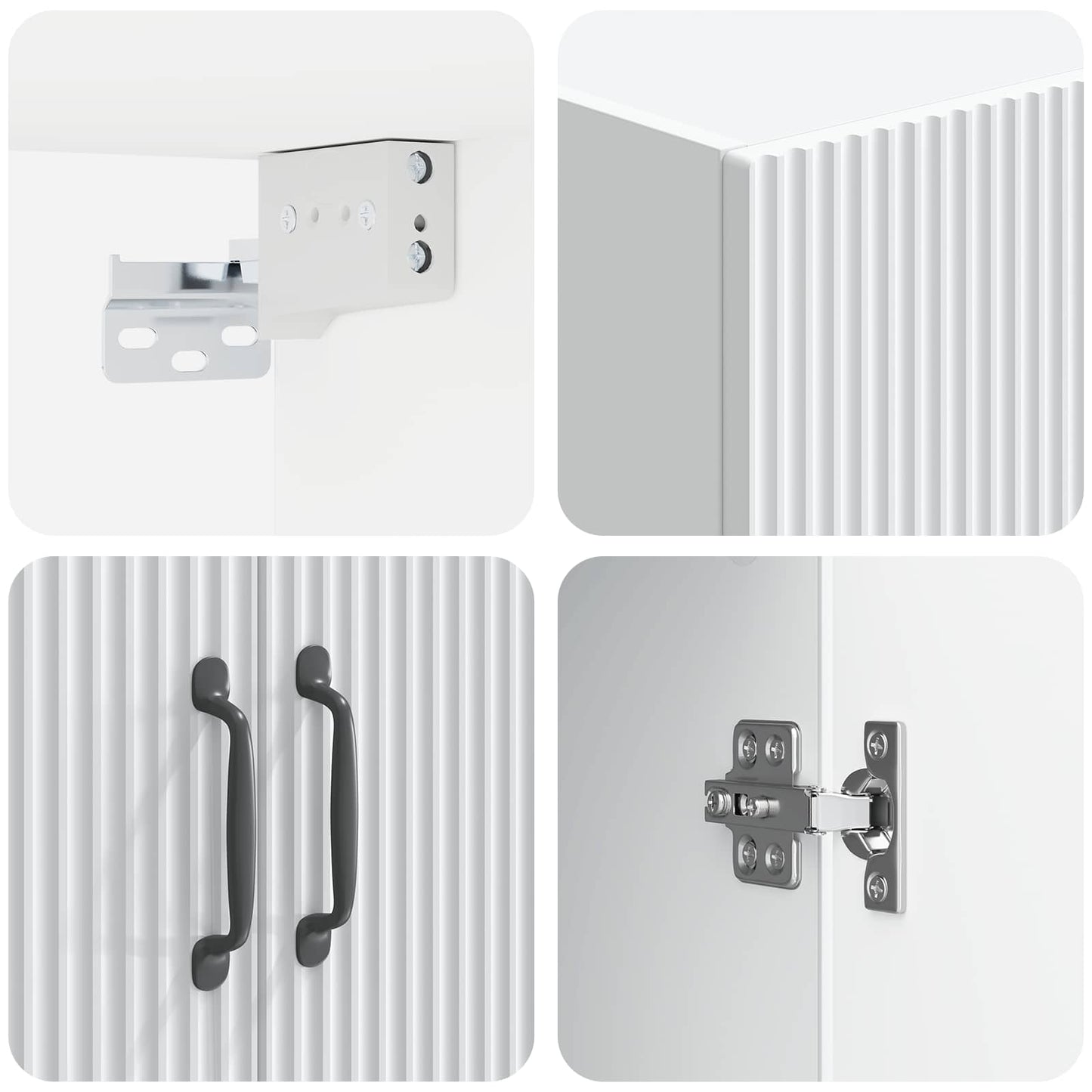 Mobiletto a muro Bianco 59 x 31 x 60 cm Legno ingegnerizzato | homemem39