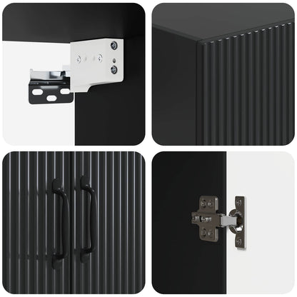 Mobiletto a muro Nero 59 x 31 x 60 cm Legno ingegnerizzato | homemem39