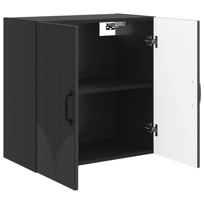 Mobiletto a muro Nero 59 x 31 x 60 cm Legno ingegnerizzato | homemem39