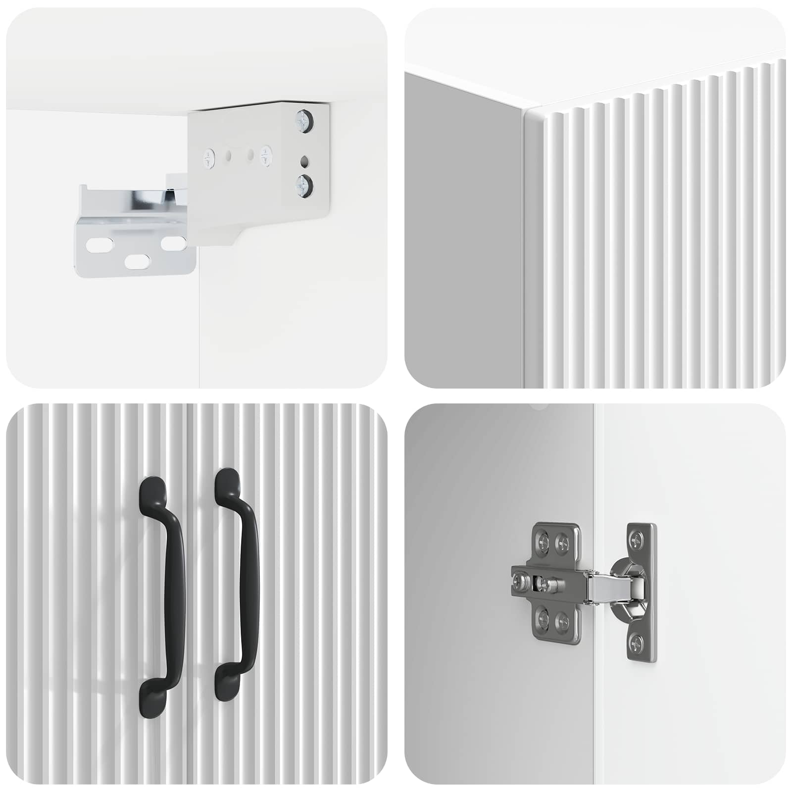 Mobiletto a muro Bianco Lucido 59 x 31 x 60 cm | homemem39