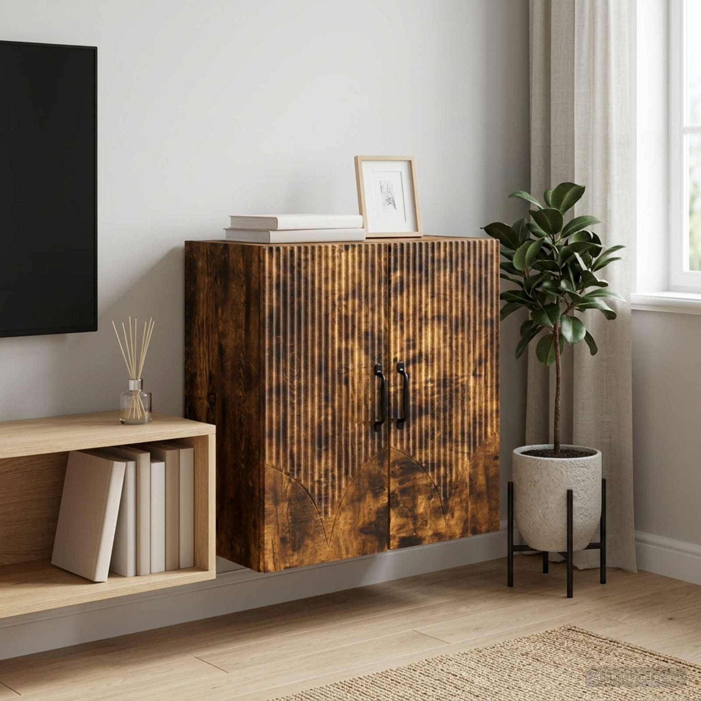Mobiletto a muro Rovere Fumo 59 x 31 x 60 cm | homemem39