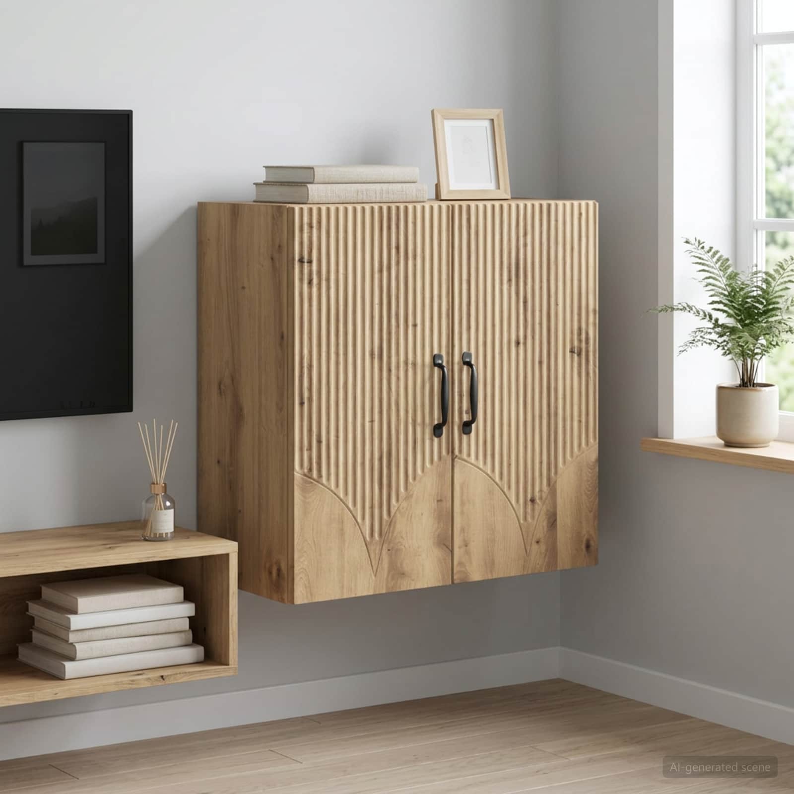 Mobiletto a muro 59 x 31 x 60 cm Legno ingegnerizzato | homemem39