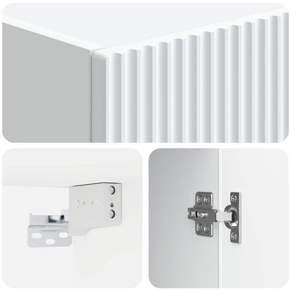 Mobiletto a muro Bianco 33 x 34,5 x 90 cm Legno ingegnerizzato | homemem39