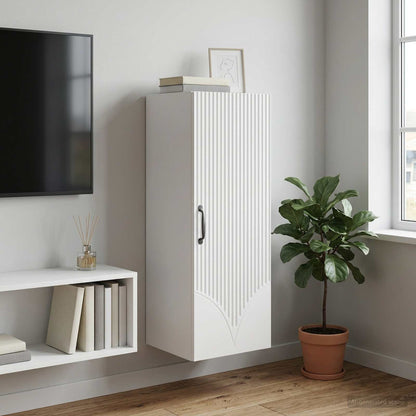 Mobiletto a muro Bianco 33 x 34,5 x 90 cm Legno ingegnerizzato | homemem39