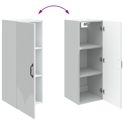 Mobiletto a muro Bianco 33 x 34,5 x 90 cm Legno ingegnerizzato | homemem39