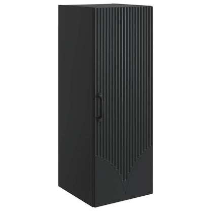 Mobiletto a muro Nero 33 x 34,5 x 90 cm Legno ingegnerizzato | homemem39