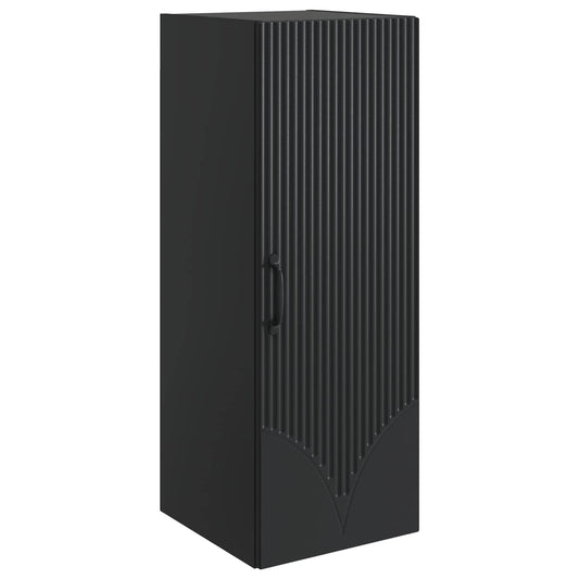 Mobiletto a muro Nero 33 x 34,5 x 90 cm Legno ingegnerizzato | homemem39