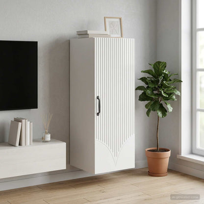 Mobiletto a muro Bianco Lucido 33 x 34,5 x 90 cm | homemem39