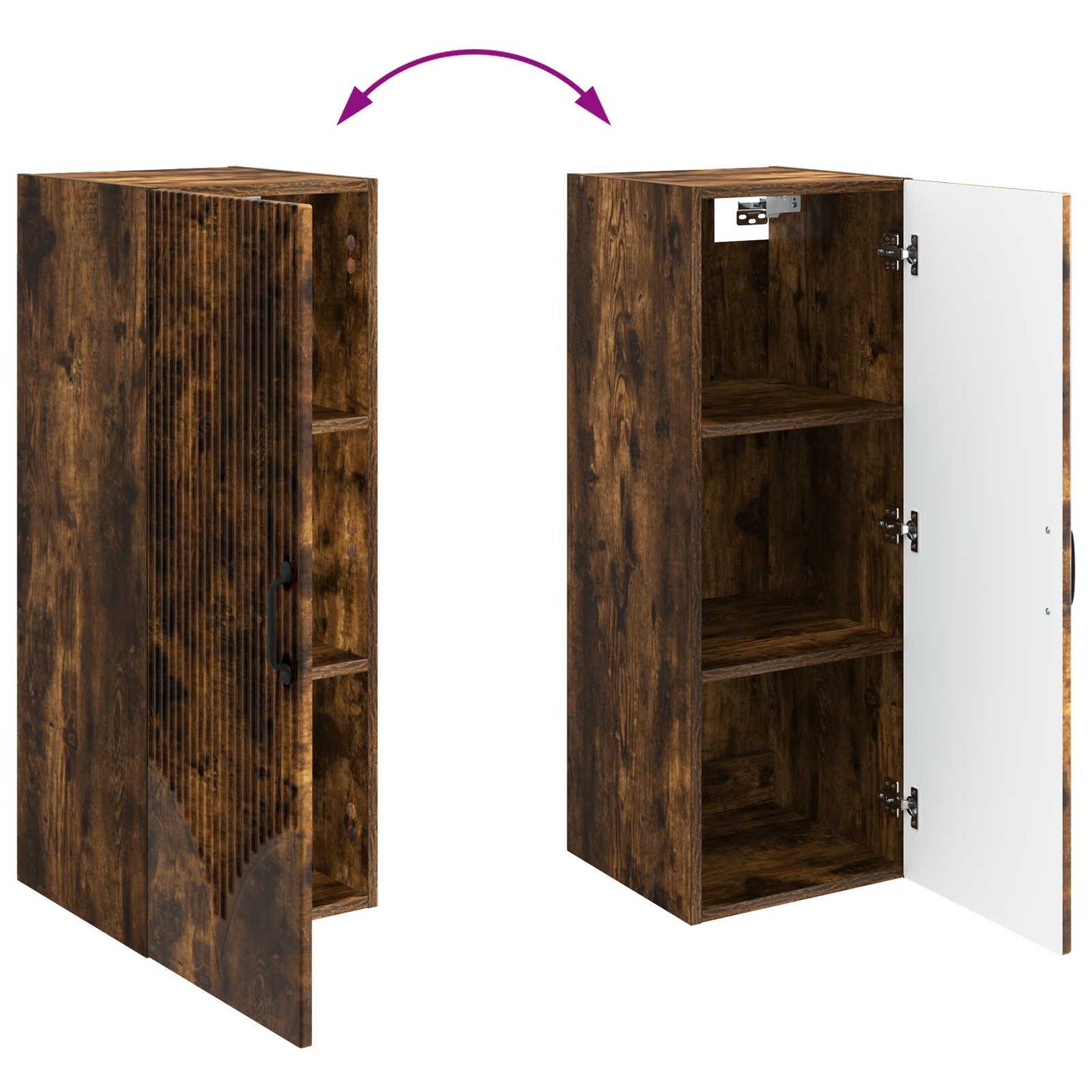 Mobiletto a muro Rovere Fumo 33 x 34,5 x 90 cm | homemem39