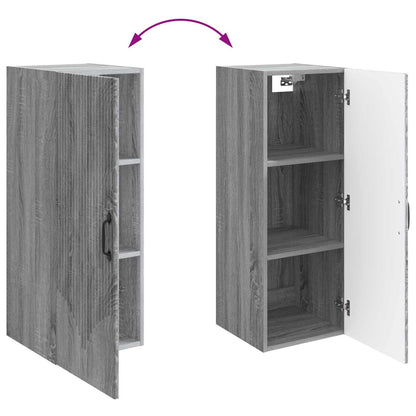 Mobiletto a muro Sonoma grigio 33 x 34,5 x 90 cm | homemem39