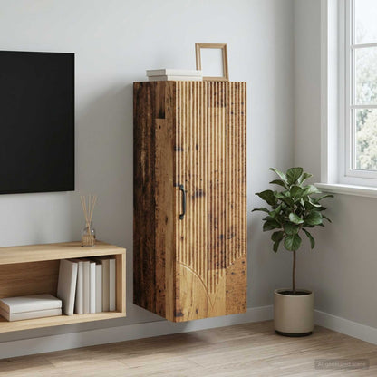 Mobiletto a muro Legno antico 33 x 34,5 x 90 cm | homemem39