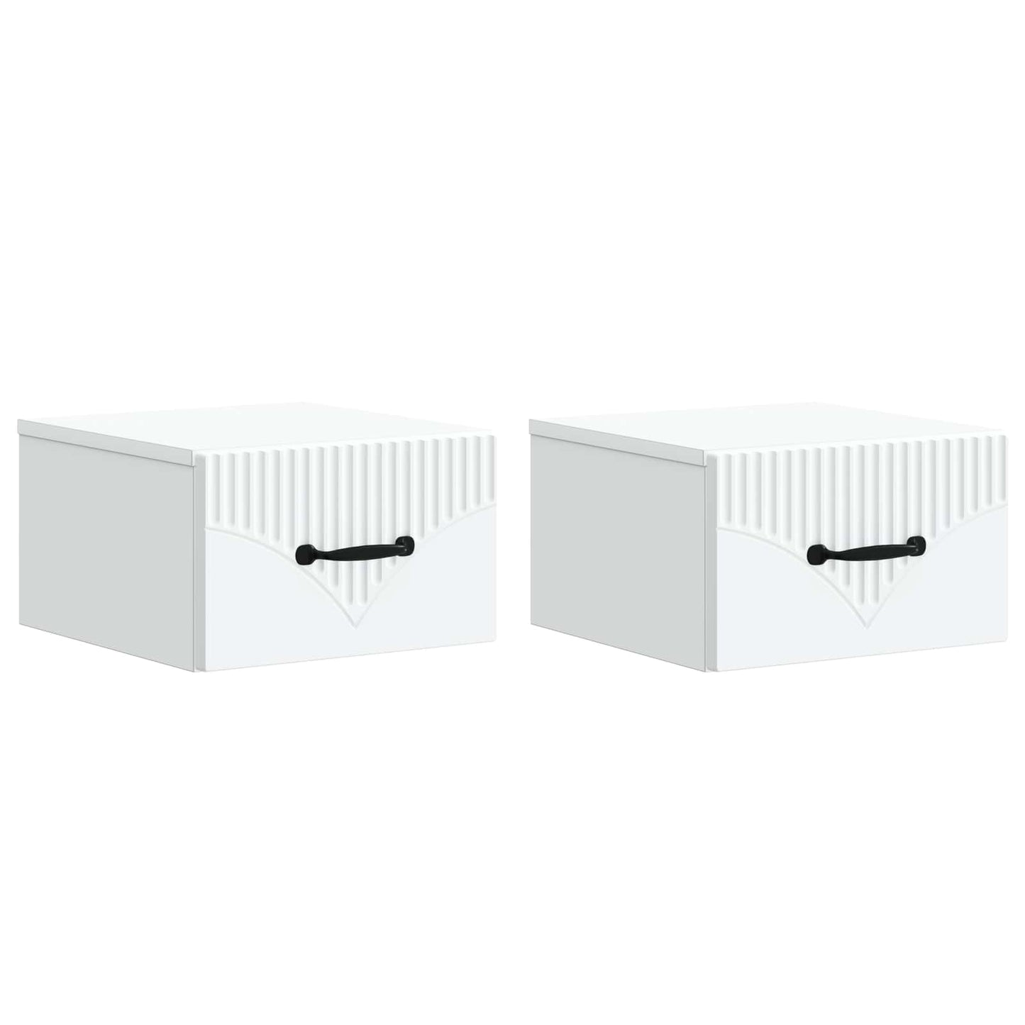 Mobiletto da notte a muro 2 pcs Bianco 34,5 x 33 x 20 cm | homemem39
