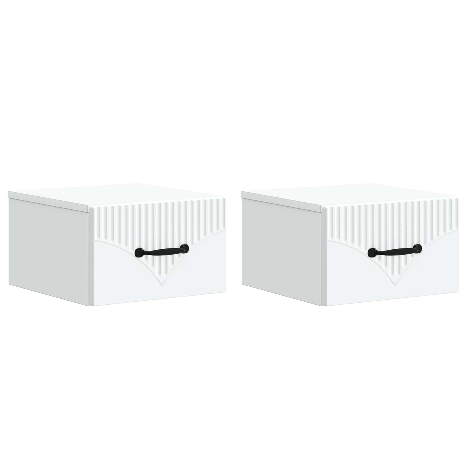 Mobiletto da notte a muro 2 pcs Bianco 34,5 x 33 x 20 cm | homemem39