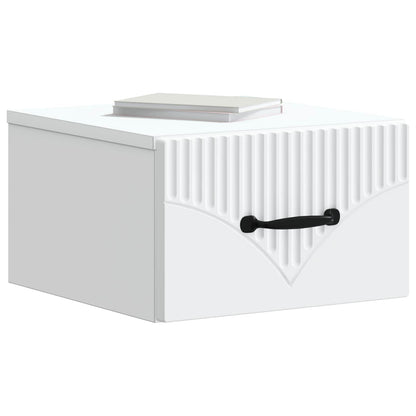 Mobiletto da notte a muro 2 pcs Bianco 34,5 x 33 x 20 cm | homemem39