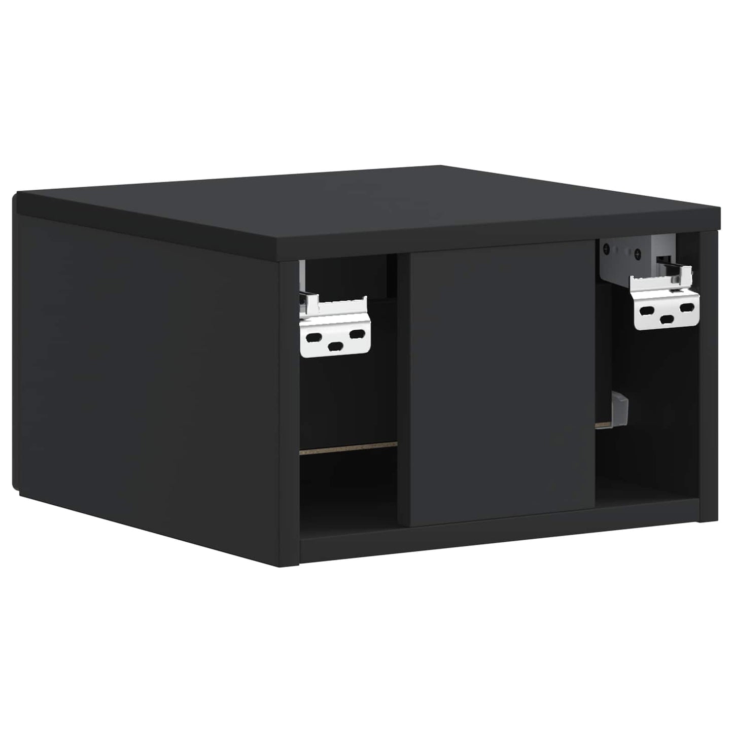 Mobiletto da notte a muro con cassetto Nero 34,5 x 33 x 20 cm | homemem39