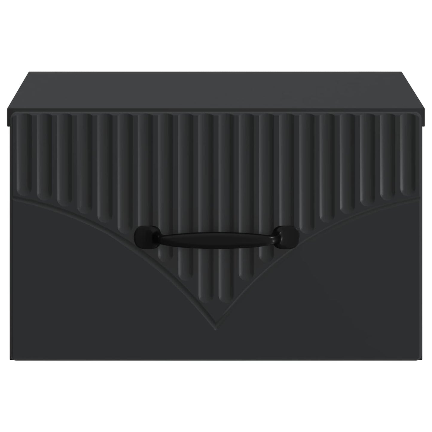 Mobiletto da notte a muro con cassetto Nero 34,5 x 33 x 20 cm | homemem39