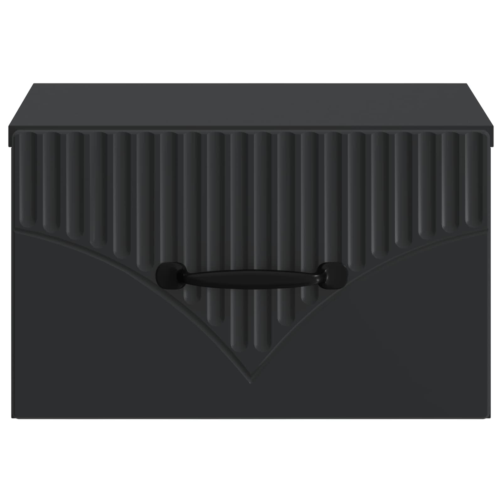 Mobiletto da notte a muro con cassetto Nero 34,5 x 33 x 20 cm | homemem39