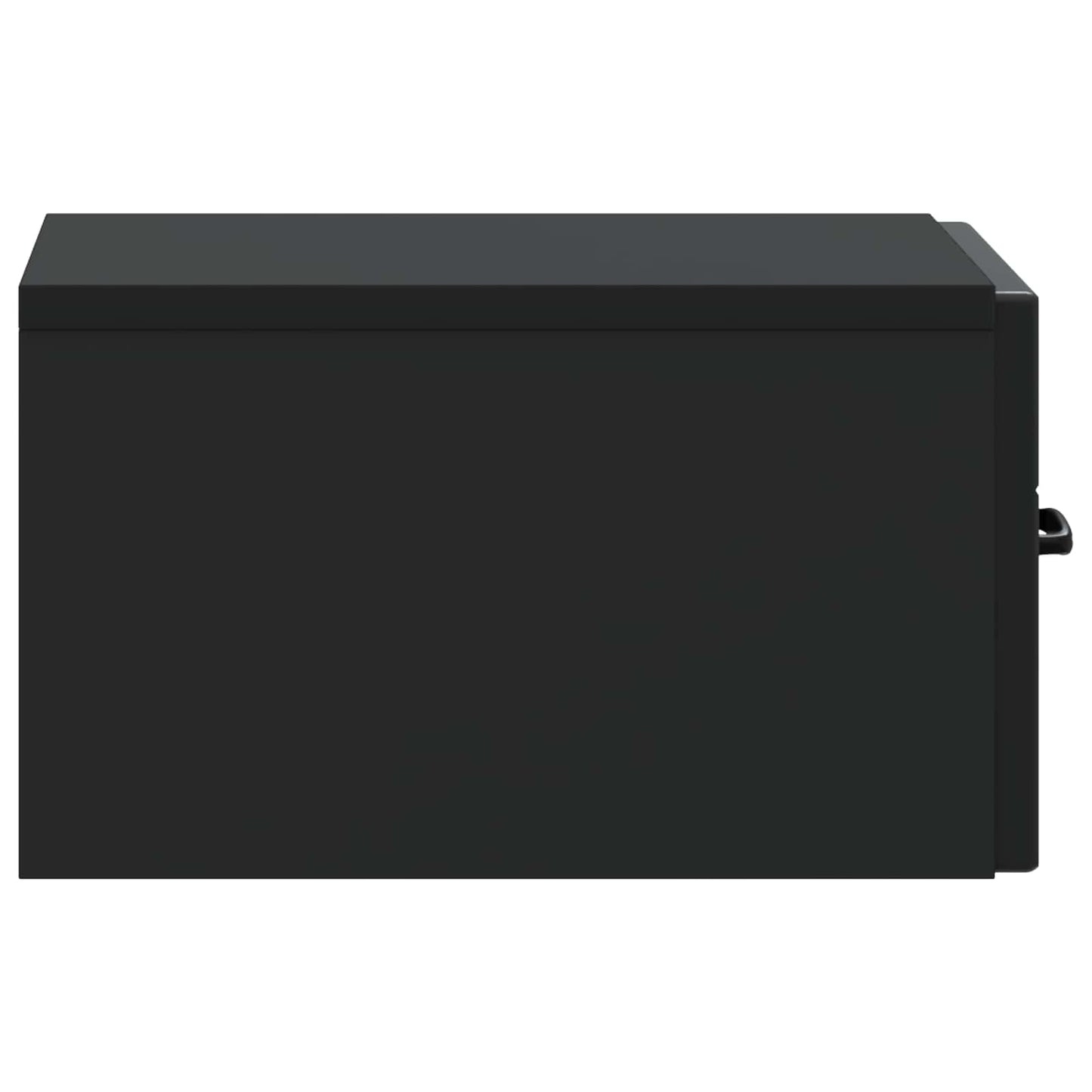 Mobiletto da notte a muro con cassetto Nero 34,5 x 33 x 20 cm | homemem39