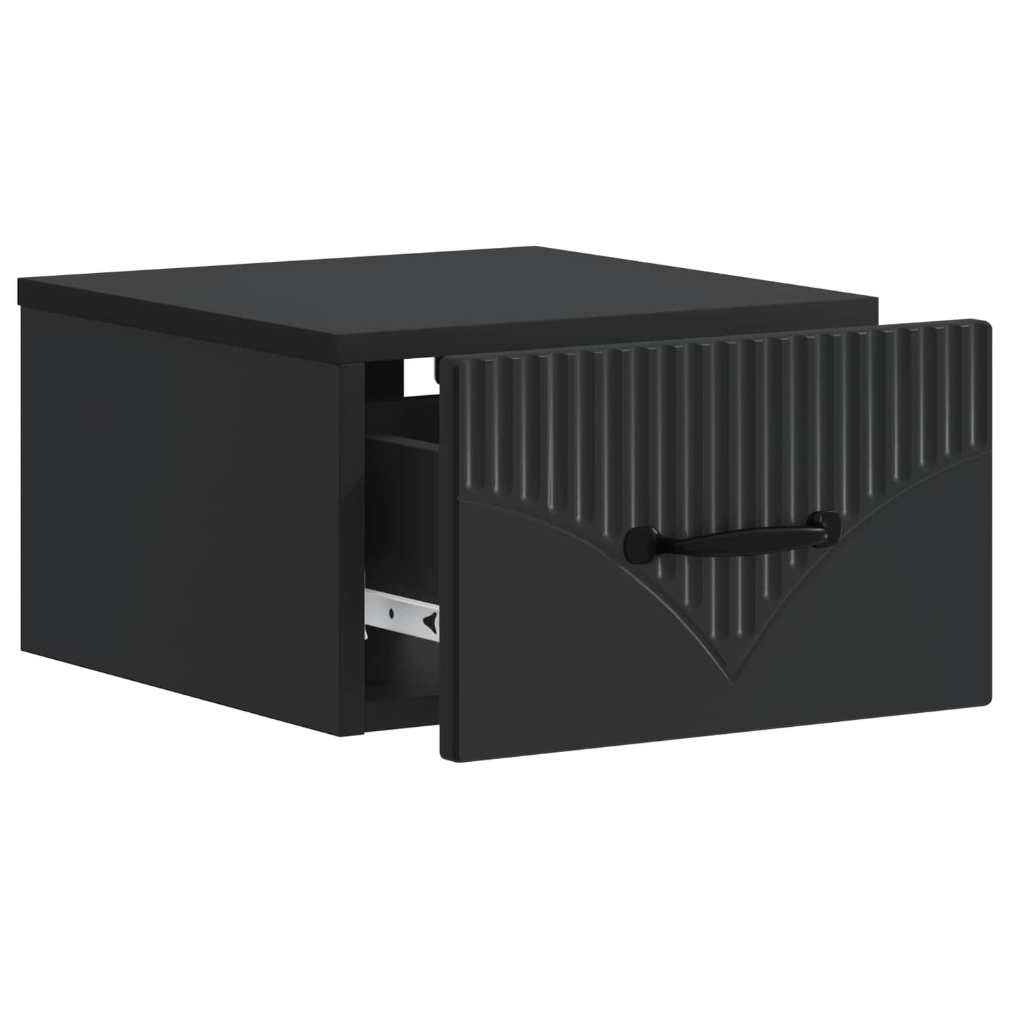 Mobiletto da notte a muro 2 pcs Nero 34,5 x 33 x 20 cm | homemem39