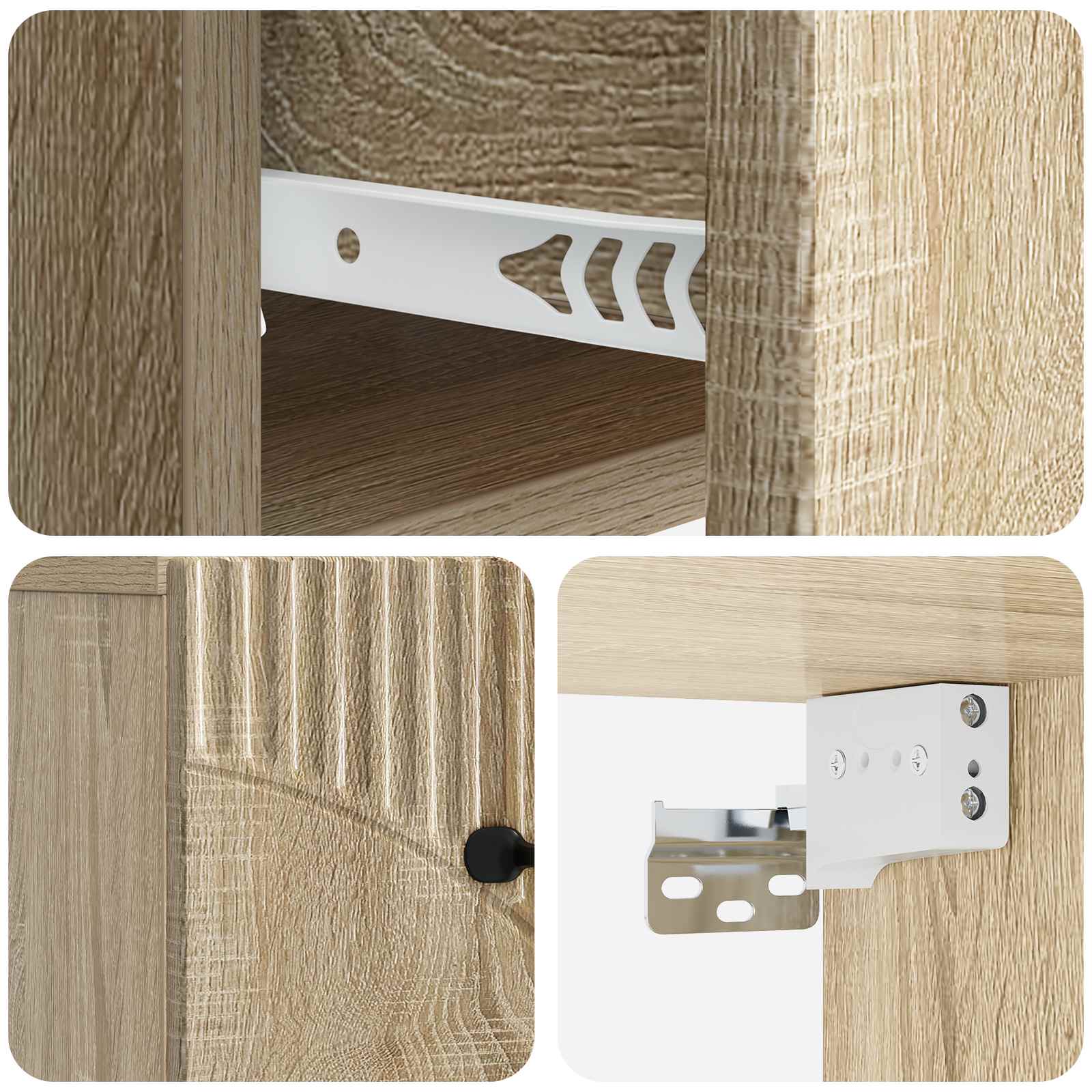 Mobiletto da notte a muro 2 pcs Rovere Sonoma 34,5 x 33 x 20 cm | homemem39