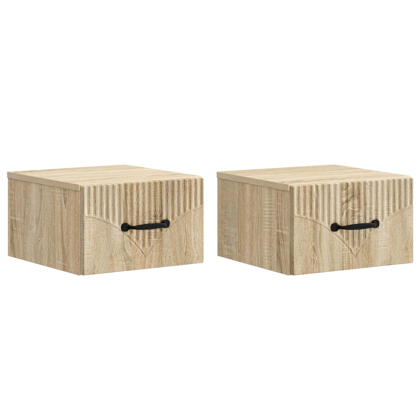 Mobiletto da notte a muro 2 pcs Rovere Sonoma 34,5 x 33 x 20 cm | homemem39