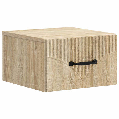 Mobiletto da notte a muro 2 pcs Rovere Sonoma 34,5 x 33 x 20 cm | homemem39