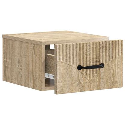 Mobiletto da notte a muro 2 pcs Rovere Sonoma 34,5 x 33 x 20 cm | homemem39