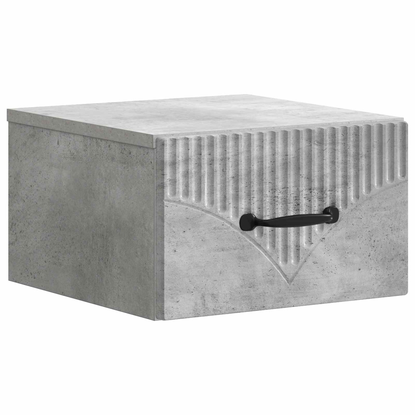 Mobiletto da notte a muro Grigio Cemento 34,5 x 33 x 20 cm | homemem39