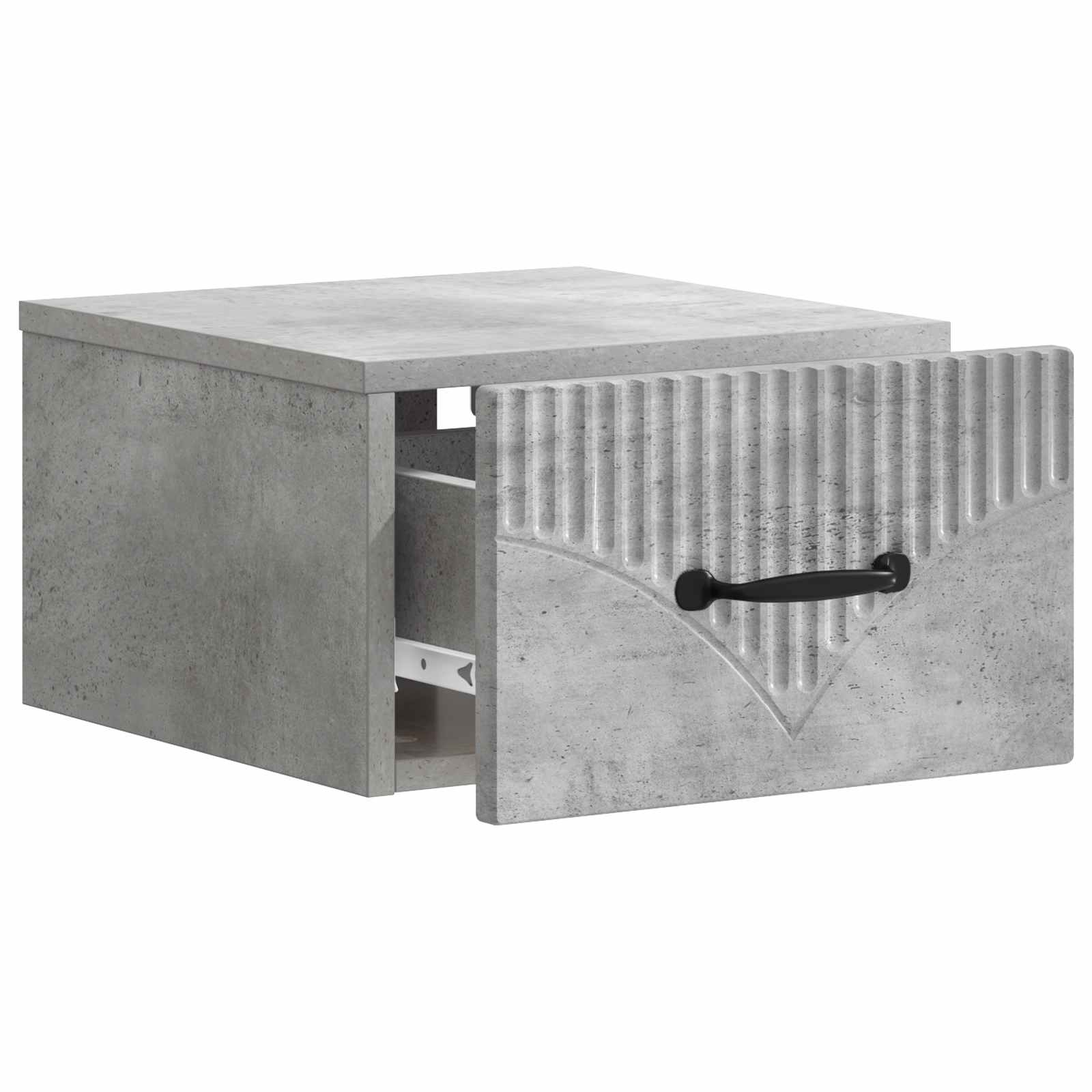 Mobiletto da notte a muro Grigio Cemento 34,5 x 33 x 20 cm | homemem39