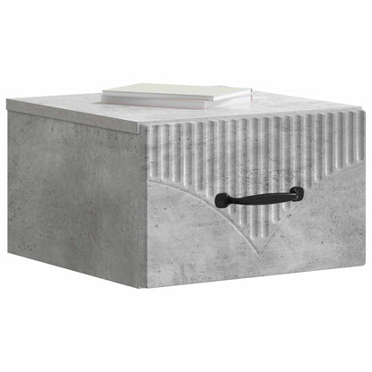 Mobiletto da notte a muro Grigio Cemento 34,5 x 33 x 20 cm | homemem39
